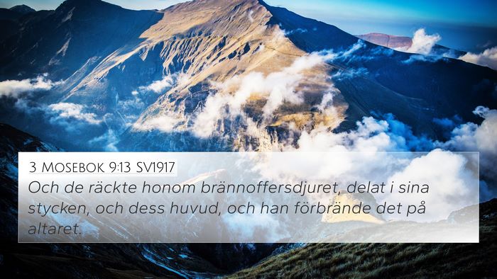 3 Mosebok 9:13 SV1917 Bible Verse Image