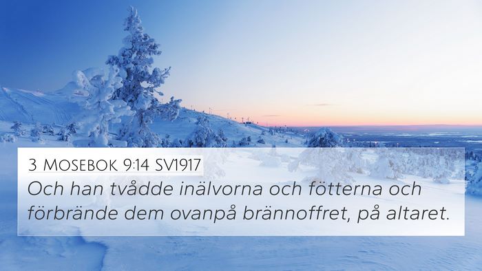 3 Mosebok 9:14 SV1917 4K Wallpaper - Och han tvådde inälvorna och fötterna och - 4K Wallpaper Bible Verse
