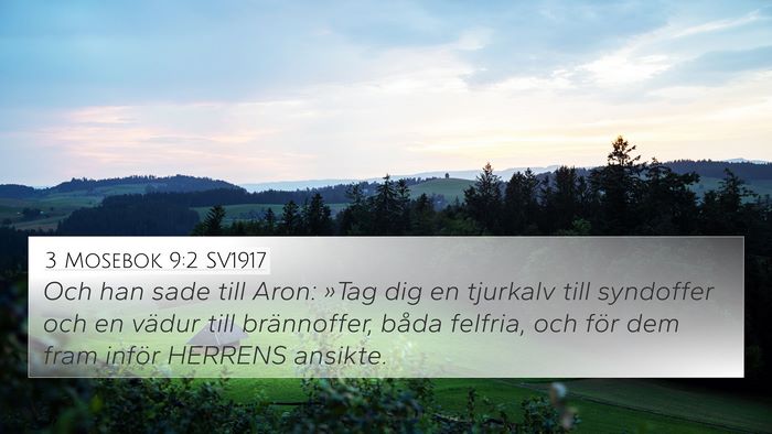 3 Mosebok 9:2 SV1917 Bible Verse Image