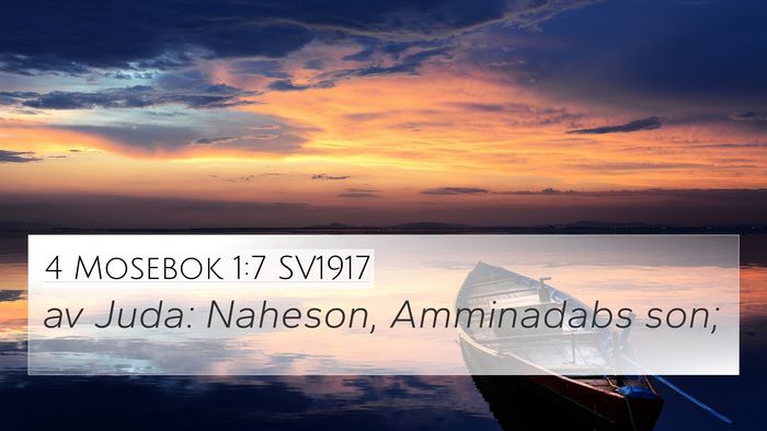 4 Mosebok 1:7 SV1917 Bible Verse Image