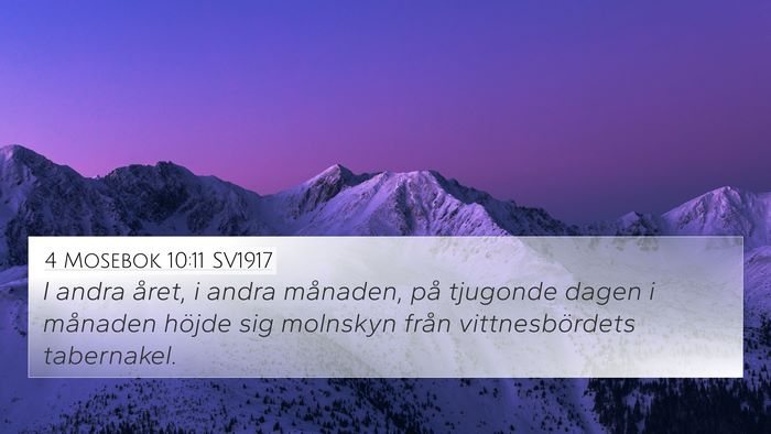 4 Mosebok 10:11 SV1917 Bible Verse Image