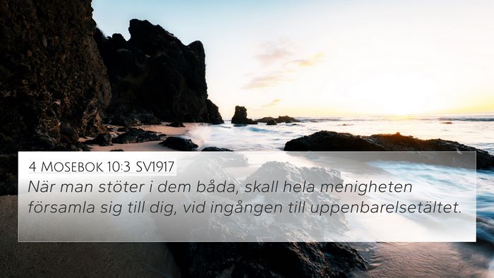4 Mosebok 10:3 SV1917 Bible Verse Image