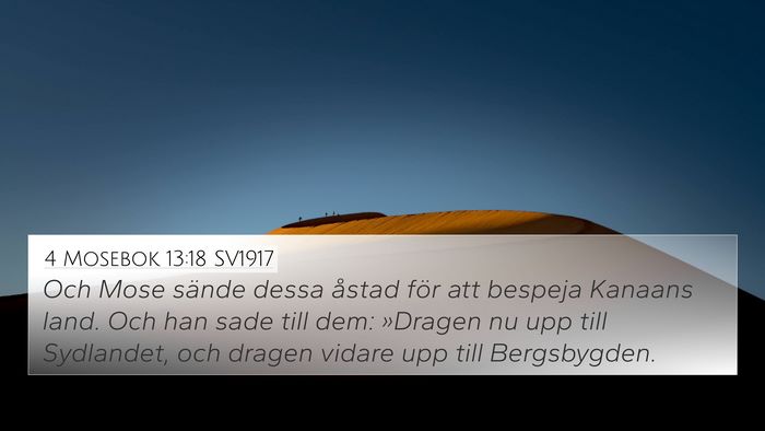 4 Mosebok 13:18 SV1917 4K Wallpaper - Och Mose sände dessa åstad för att bespeja - 4K Wallpaper Bible Verse