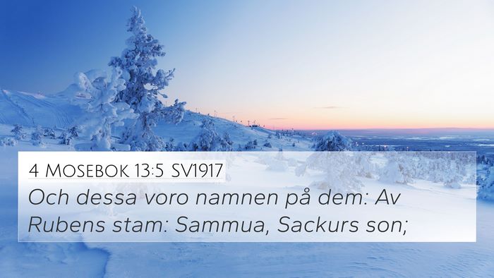4 Mosebok 13:5 SV1917 4K Wallpaper - Och dessa voro namnen på dem: Av Rubens stam: - 4K Wallpaper Bible Verse