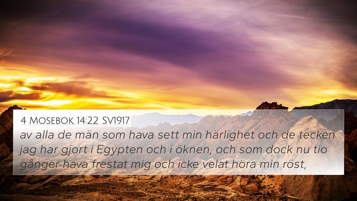 4 Mosebok 14:22 SV1917 4K Wallpaper - av alla de män som hava sett min härlighet och - 4K Wallpaper Bible Verse