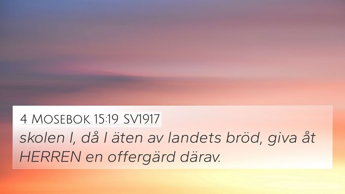 4 Mosebok 15:19 SV1917 Bible Verse Image