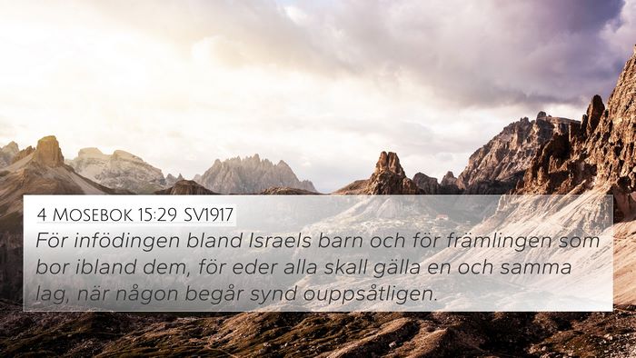 4 Mosebok 15:29 SV1917 Bible Verse Image