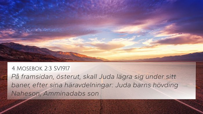 4 Mosebok 2:3 SV1917 Bible Verse Image