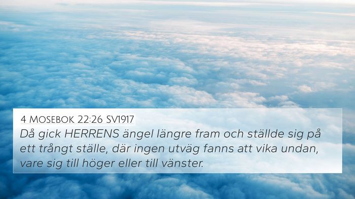4 Mosebok 22:26 SV1917 4K Wallpaper - Då gick HERRENS ängel längre fram och ställde - 4K Wallpaper Bible Verse