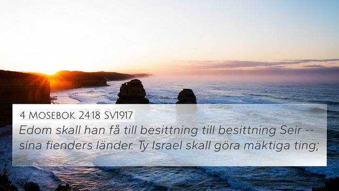 4 Mosebok 24:18 SV1917 Bible Verse Image