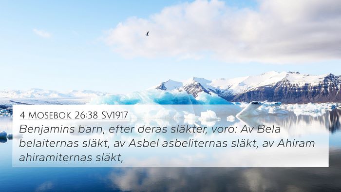 4 Mosebok 26:38 SV1917 4K Wallpaper - Benjamins barn, efter deras släkter, voro: Av - 4K Wallpaper Bible Verse