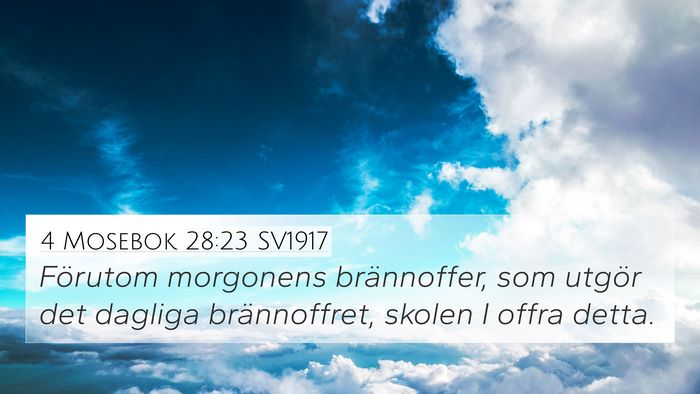 4 Mosebok 28:23 SV1917 4K Wallpaper - Förutom morgonens brännoffer, som utgör det - 4K Wallpaper Bible Verse