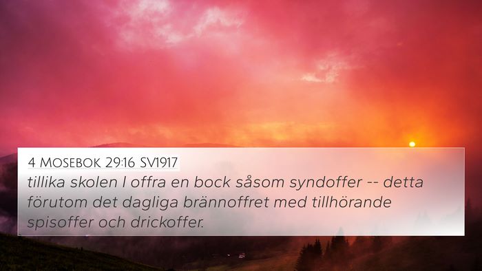 4 Mosebok 29:16 SV1917 4K Wallpaper - tillika skolen I offra en bock såsom syndoffer - 4K Wallpaper Bible Verse