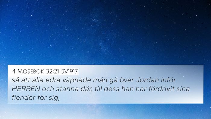 4 Mosebok 32:21 SV1917 4K Wallpaper - så att alla edra väpnade män gå över Jordan - 4K Wallpaper Bible Verse