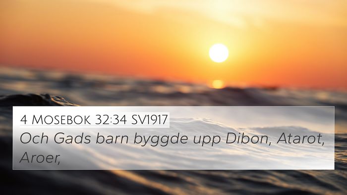 4 Mosebok 32:34 SV1917 Bible Verse Image
