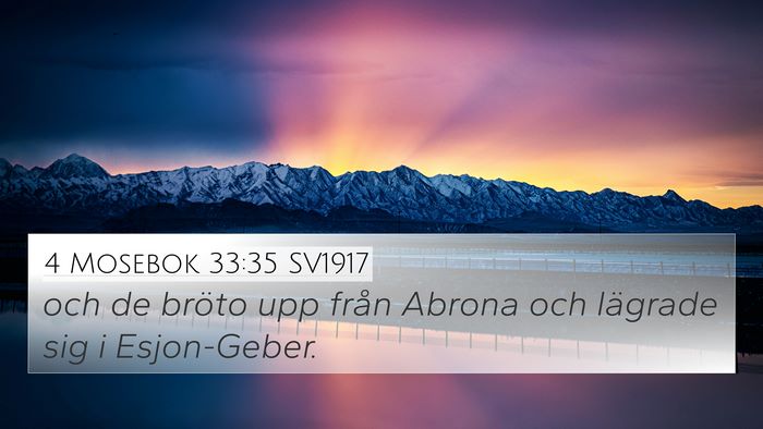 4 Mosebok 33:35 SV1917 Bible Verse Image