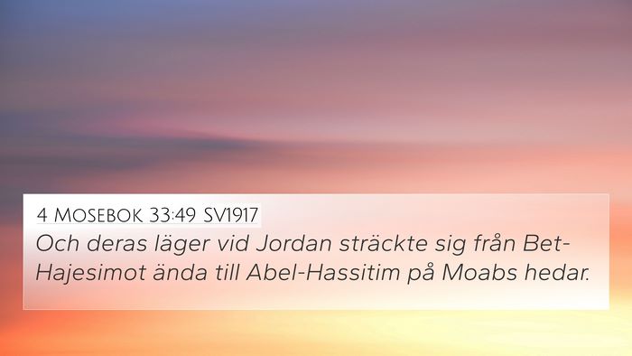 4 Mosebok 33:49 SV1917 Bible Verse Image