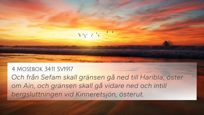 4 Mosebok 34:11 SV1917 Bible Verse Image