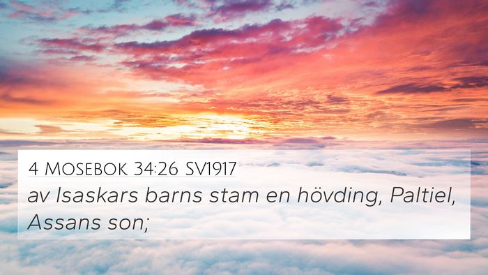 4 Mosebok 34:26 SV1917 4K Wallpaper - av Isaskars barns stam en hövding, Paltiel, - 4K Wallpaper Bible Verse