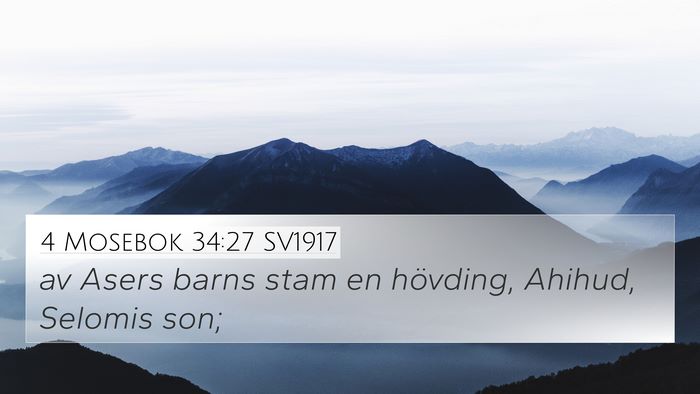 4 Mosebok 34:27 SV1917 4K Wallpaper - av Asers barns stam en hövding, Ahihud, Selomis - 4K Wallpaper Bible Verse