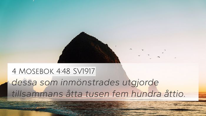 4 Mosebok 4:48 SV1917 Bible Verse Image