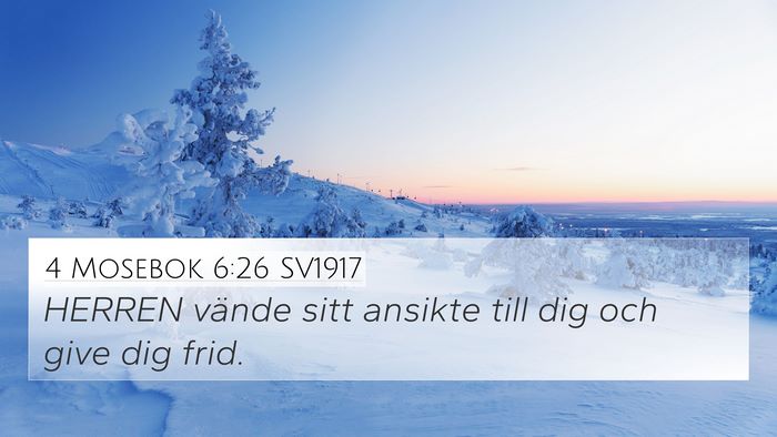 4 Mosebok 6:26 SV1917 Bible Verse Image