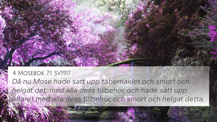 4 Mosebok 7:1 SV1917 Bible Verse Image