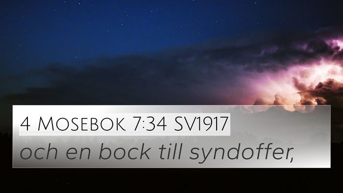 4 Mosebok 7:34 SV1917 4K Wallpaper - och en bock till - 4K Wallpaper Bible Verse