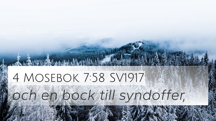 4 Mosebok 7:58 SV1917 4K Wallpaper - och en bock till - 4K Wallpaper Bible Verse