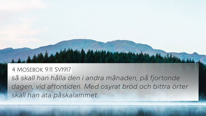 4 Mosebok 9:11 SV1917 Bible Verse Image
