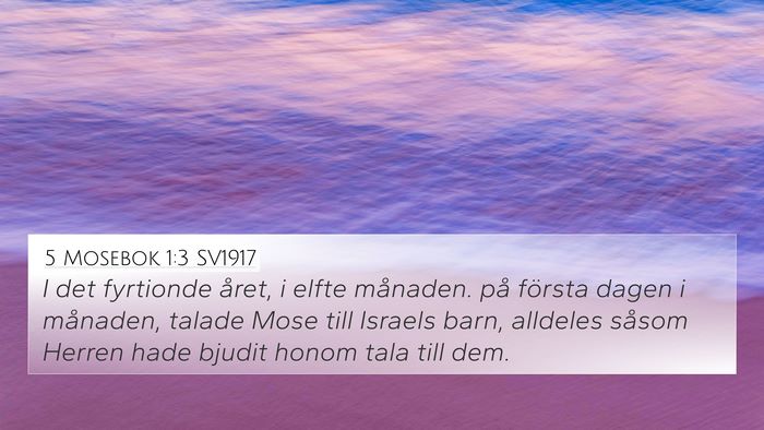 5 Mosebok 1:3 SV1917 Bible Verse Image
