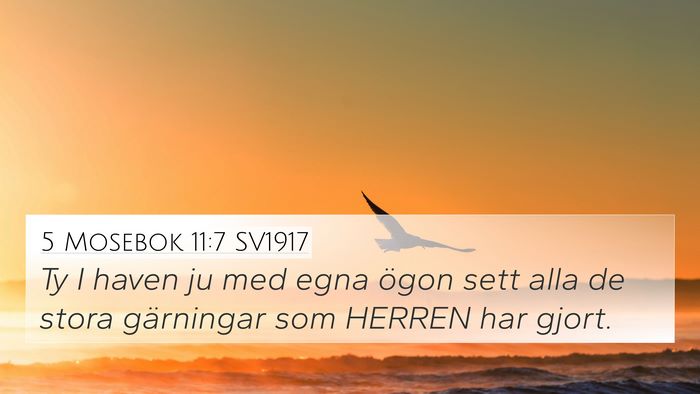 5 Mosebok 11:7 SV1917 Bible Verse Image