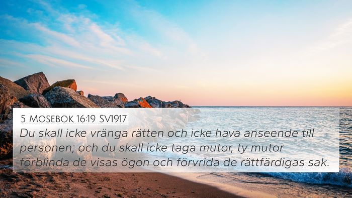5 Mosebok 16:19 SV1917 Bible Verse Image