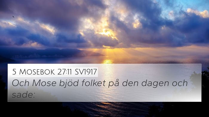 5 Mosebok 27:11 SV1917 Bible Verse Image