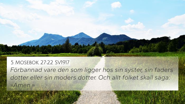 5 Mosebok 27:22 SV1917 Bible Verse Image
