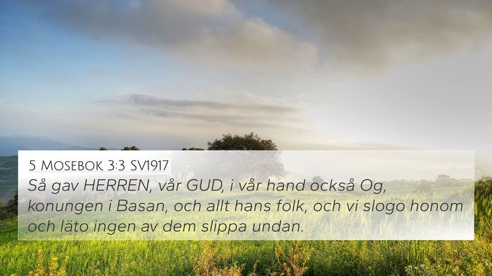 5 Mosebok 3:3 SV1917 Bible Verse Image