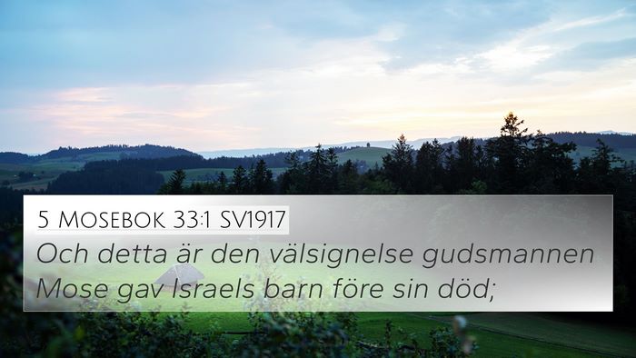 5 Mosebok 33:1 SV1917 Bible Verse Image