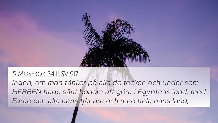 5 Mosebok 34:11 SV1917 Bible Verse Image