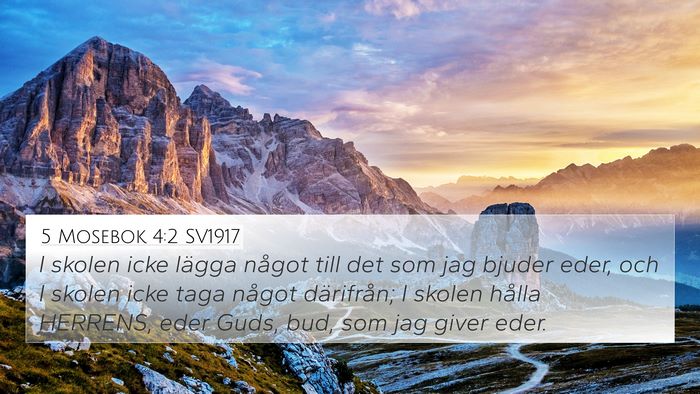 5 Mosebok 4:2 SV1917 Bible Verse Image