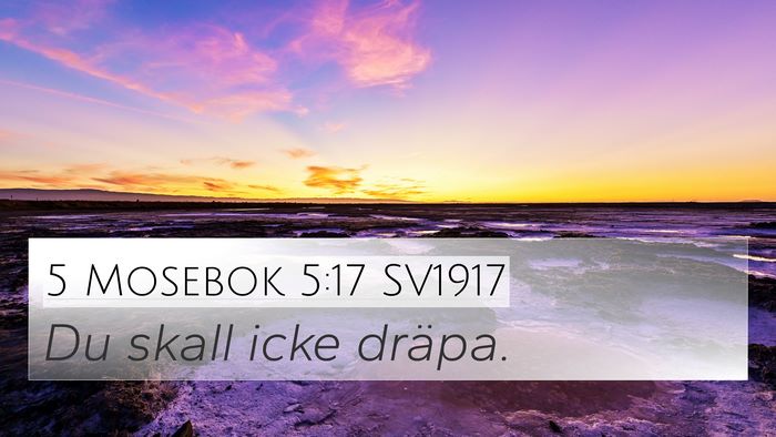 5 Mosebok 5:17 SV1917 Bible Verse Image