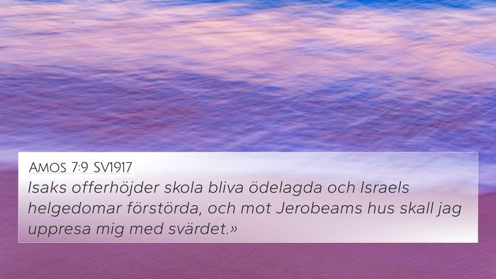 Amos 7:9 SV1917 Bible Verse Image