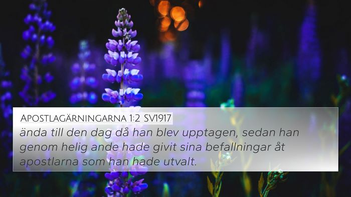 Apostlagärningarna 1:2 SV1917 Bible Verse Image