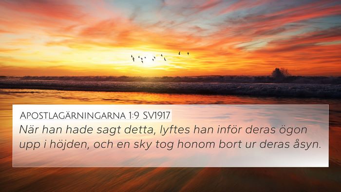 Apostlagärningarna 1:9 SV1917 Bible Verse Image