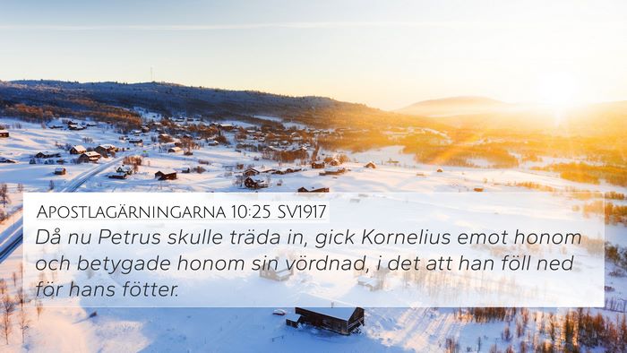 Apostlagärningarna 10:25 SV1917 Bible Verse Image