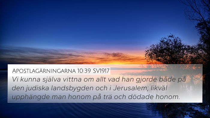 Apostlagärningarna 10:39 SV1917 Bible Verse Image