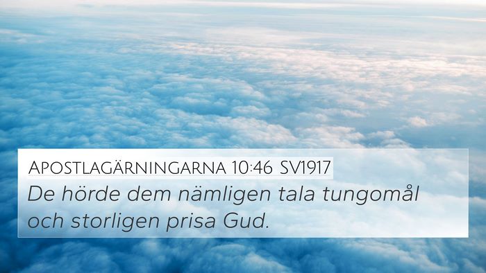 Apostlagärningarna 10:46 SV1917 Bible Verse Image