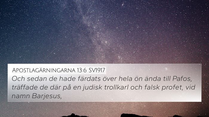 Apostlagärningarna 13:6 SV1917 Bible Verse Image