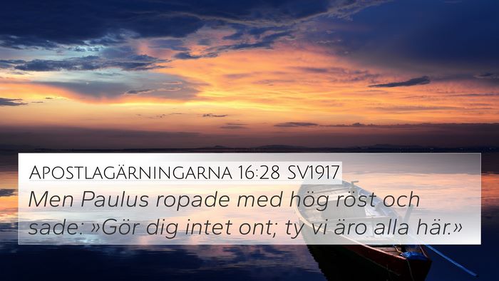 Apostlagärningarna 16:28 SV1917 4K Wallpaper - Men Paulus ropade med hög röst och sade: »Gör - 4K Wallpaper Bible Verse