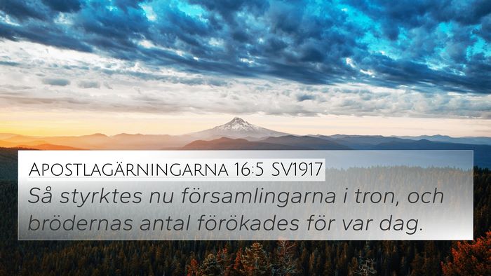 Apostlagärningarna 16:5 SV1917 4K Wallpaper - Så styrktes nu församlingarna i tron, och - 4K Wallpaper Bible Verse
