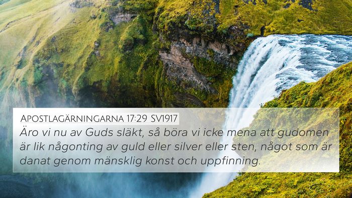 Apostlagärningarna 17:29 SV1917 Bible Verse Image